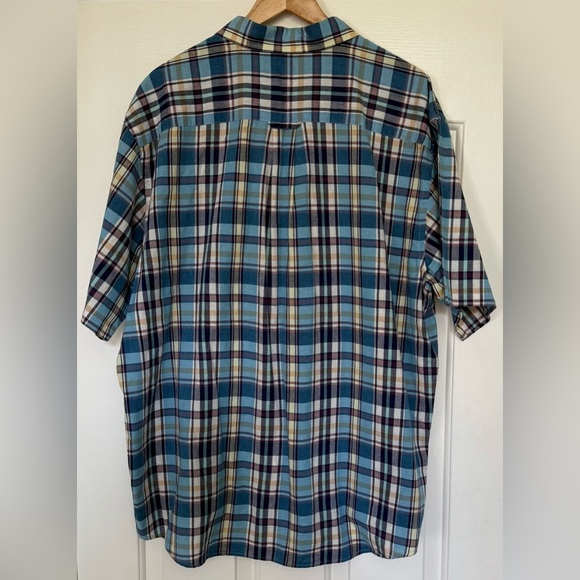Pendleton XXL Plaid Short Sleeve Button Down Shirt 100% Cotton - Picture 5 of 9